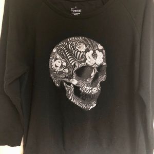 Torrid Black Skull Sweatshirt